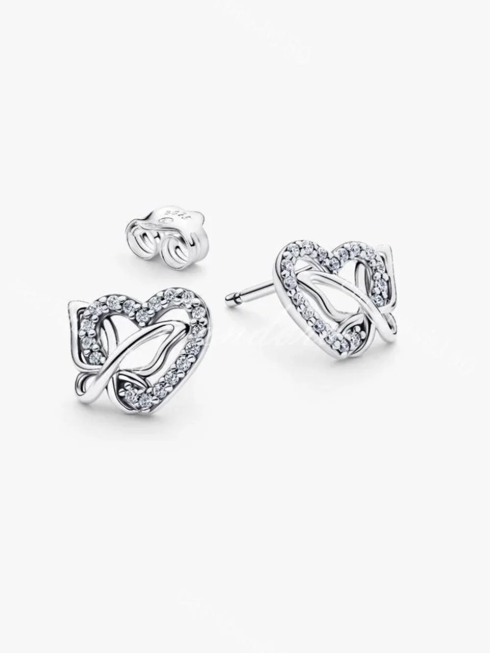 Pandora Entwined Heart & Butterfly Stud Earrings